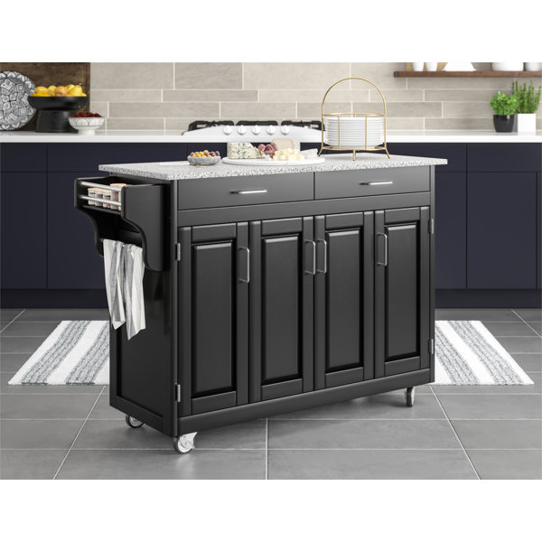 Red Barrel Studio® Littrell Granite Kitchen Island & Reviews Wayfair
